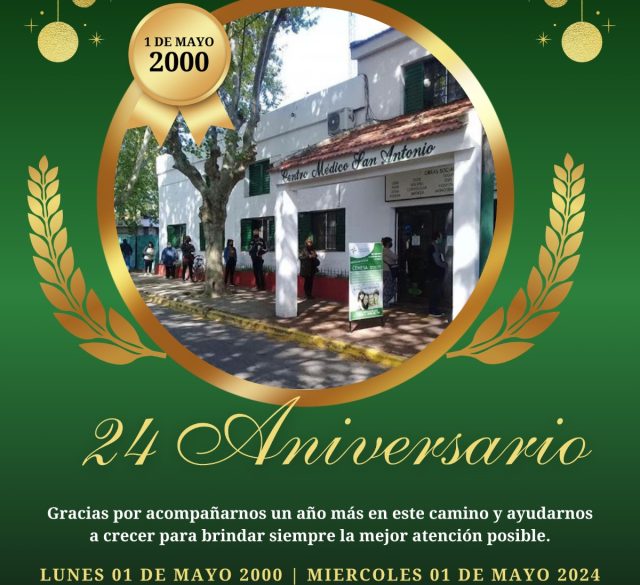 24° aniversario de apertura del centro medico.